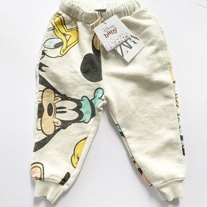 ZARA Mickey and Friends Joggers Sweatpants 2/3 NWT